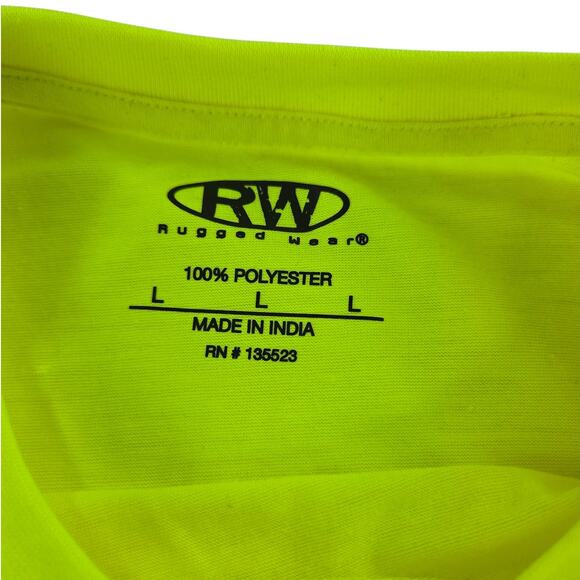Rugged Wear | Bright Yellow-High Visibility-Reflective Logo T-Shirt | Size Large - Picture 3 of 4